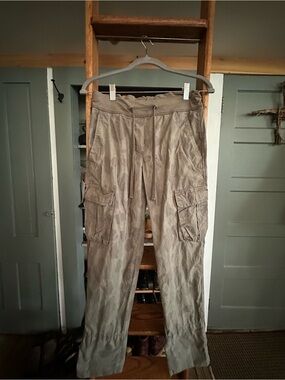 James Perse Cargo Drawstring Pants in Muted Camo XS